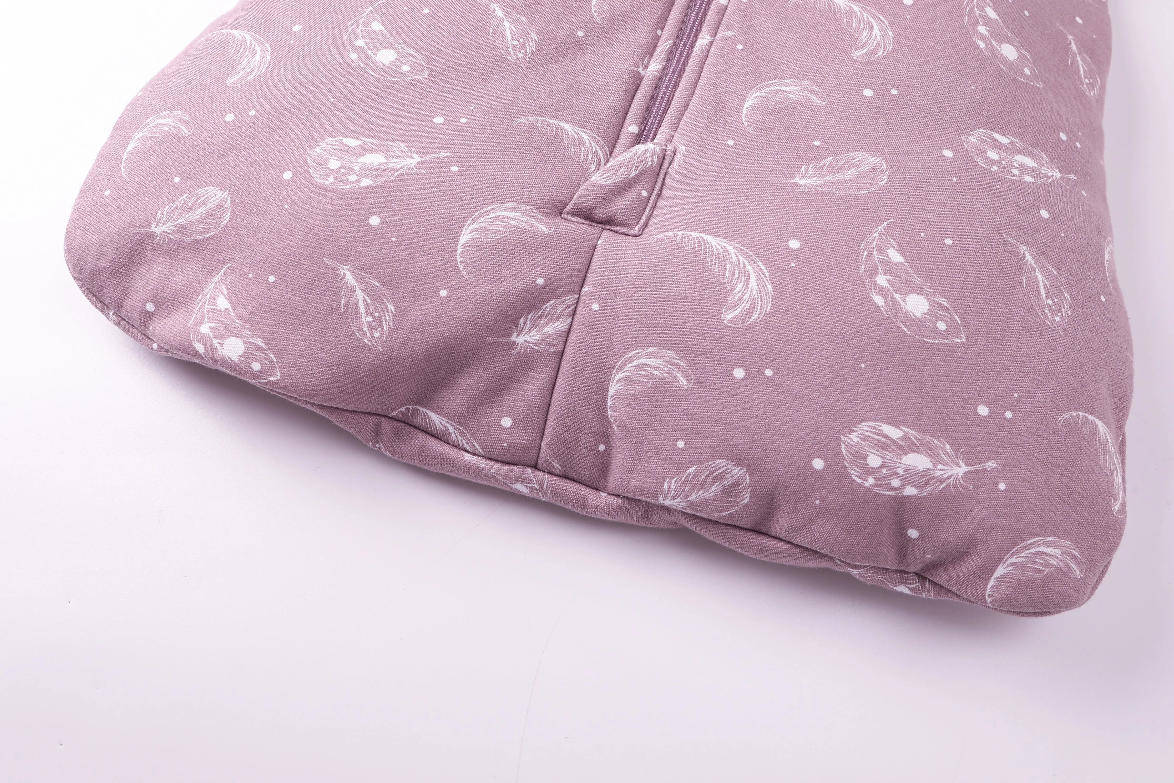 100% Organic Cotton 2.5tog Sleep Sack - Mauve Feather