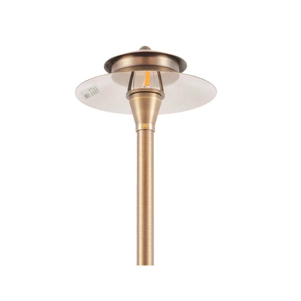 12V LED Landscape Two-Tier Path Light 20.75" Natural Brass