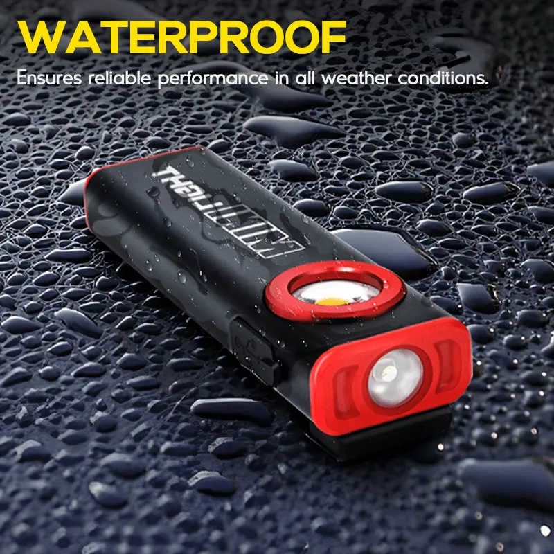 1600 Lumens Flat Flashlight Dual Light Source Magnetic Flashlight