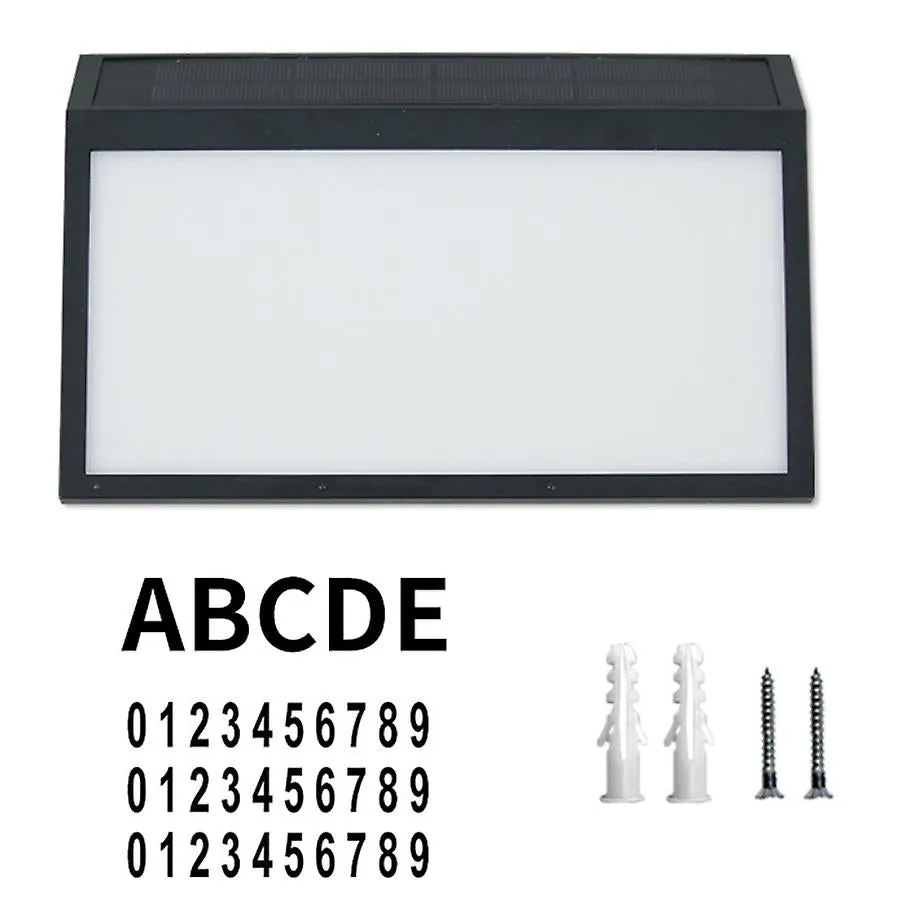 2# Solar digital house number light, waterproof wall-mounted LED address indicator AZ22020