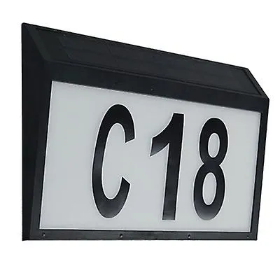 2# Solar digital house number light, waterproof wall-mounted LED address indicator AZ22020