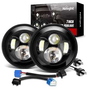 7 Inch Round LED Headlight High Low Beam For Jeep Wrangler JK TJ JL CJ 1997-2020 Rubicon Sahara Hummber H1 H2