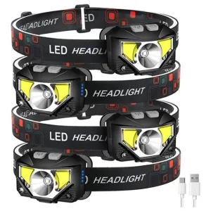 8 Modes Powerful LED Headlight Motion Sensor USB RechargeableXPE COB LED Waterproof Head Torch Outdoor Camping Fishing Headlight