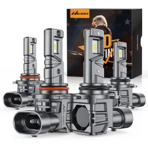 9005/HB3 9006/HB4 LED Headlight Bulbs ES1 Series 160W 32000LM 6000K IP67 | 4 BULBS