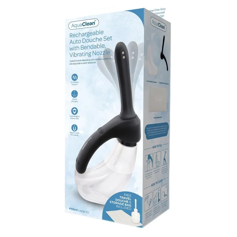AquaClean Rechargeable Auto Douche Set With Vibrating Nozzle