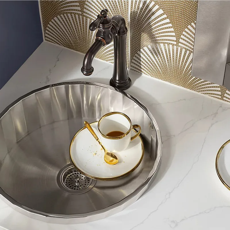 Brinx 18.75" x 18.75" x 6.31" Single Basin Drop-In Kitchen Sink in Stainless Steel