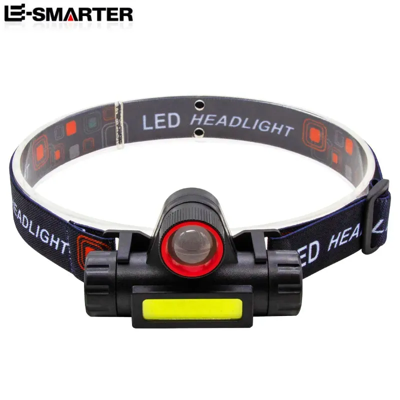 COB LED Headlamp Torch Rechargeable Headwear Flashlight Outdoor Waterproof Camping Fishing Mining Lantern Headlight With Magnet