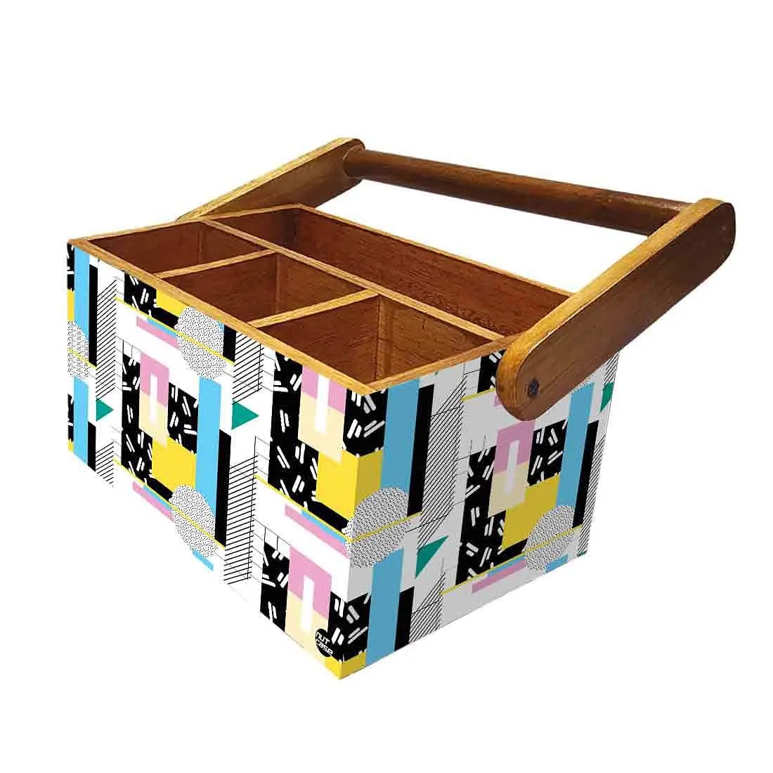 Cutlery Holder for Kitchen Silverware Caddy Organizer Spoons Tissue  - Multi Box Pattern