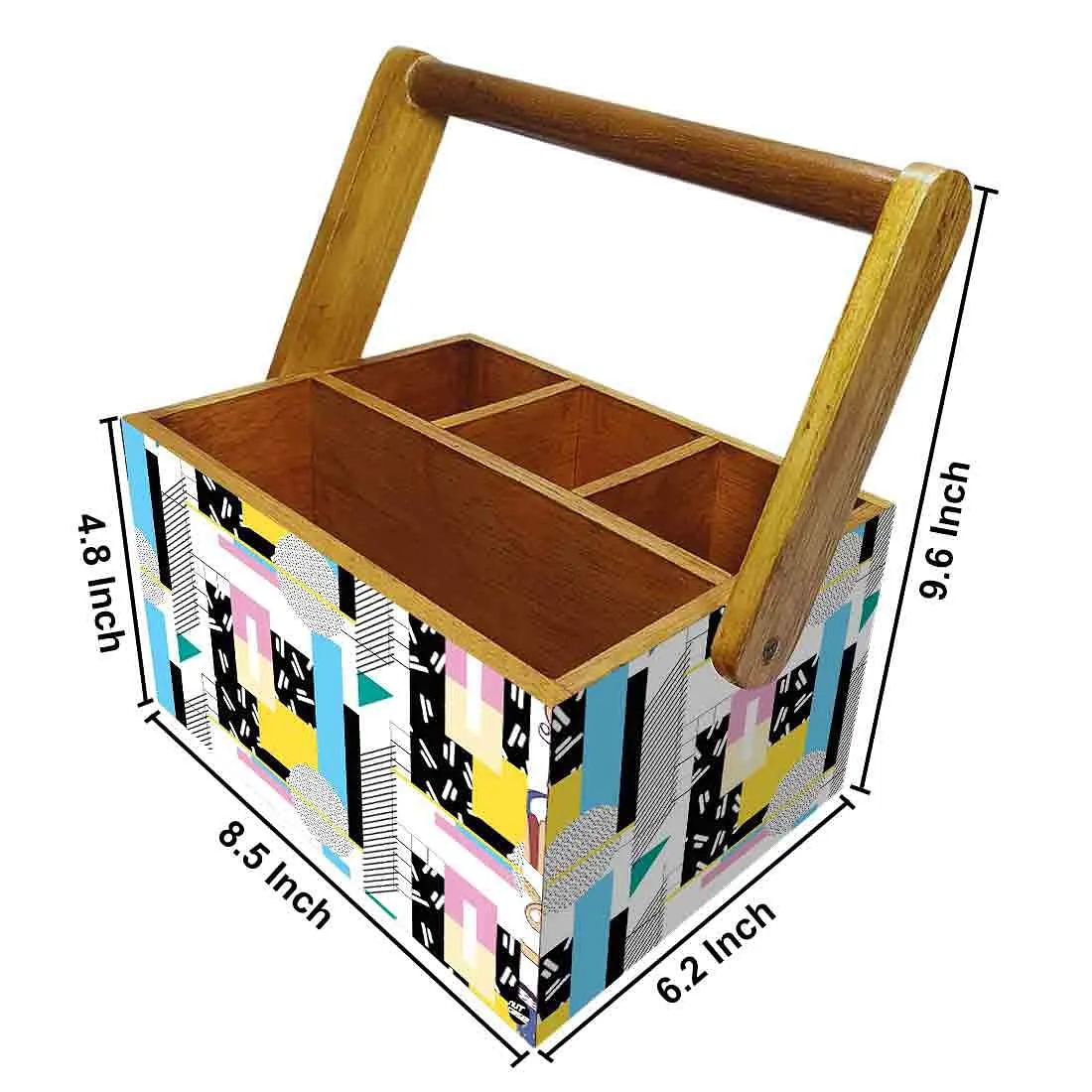 Cutlery Holder for Kitchen Silverware Caddy Organizer Spoons Tissue  - Multi Box Pattern