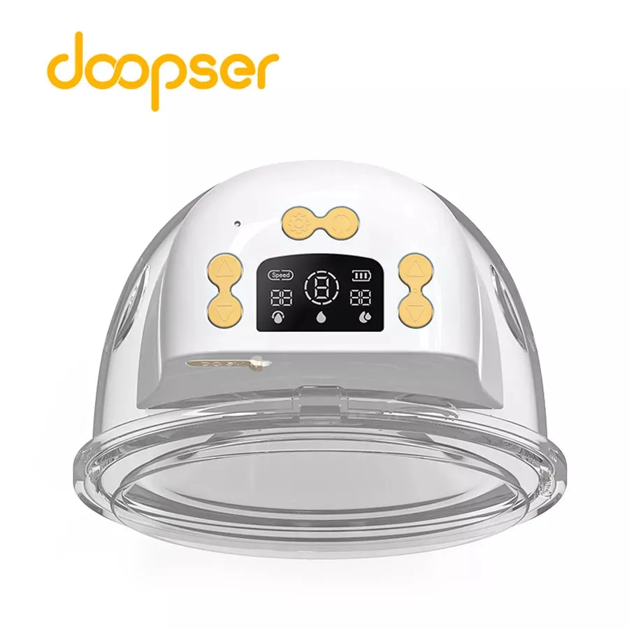 Doopser Electric Wearable Breast Pump Hands Free Rechargeable Single Milk Extractor