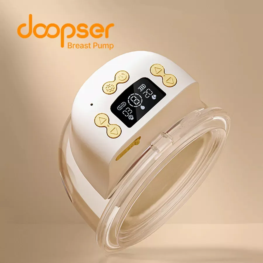 Doopser Electric Wearable Breast Pump Hands Free Rechargeable Single Milk Extractor