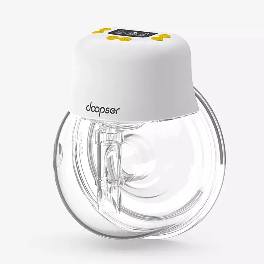 Doopser Electric Wearable Breast Pump Hands Free Rechargeable Single Milk Extractor