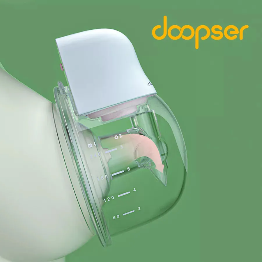 Doopser Electric Wearable Breast Pump Hands Free Rechargeable Single Milk Extractor