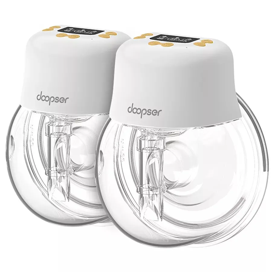 Doopser Electric Wearable Breast Pump Hands Free Rechargeable Single Milk Extractor