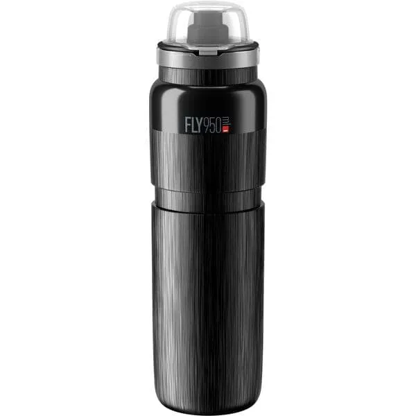 Elite Fly Tex MTB Lightweight Cycling Sports Bottle - Black - 950ml