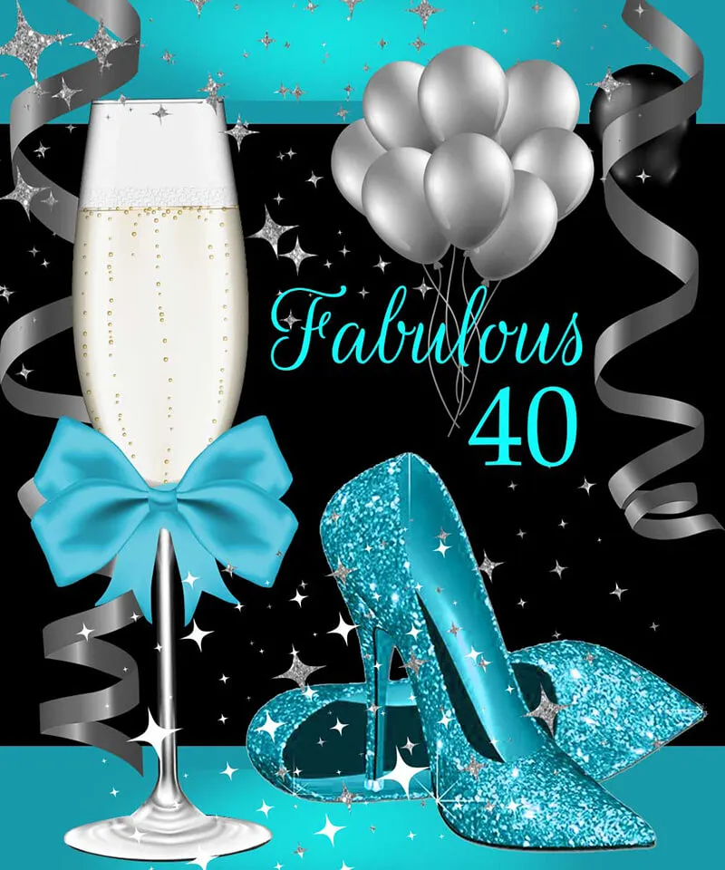 Fabulous 40th Birthday Backdrop