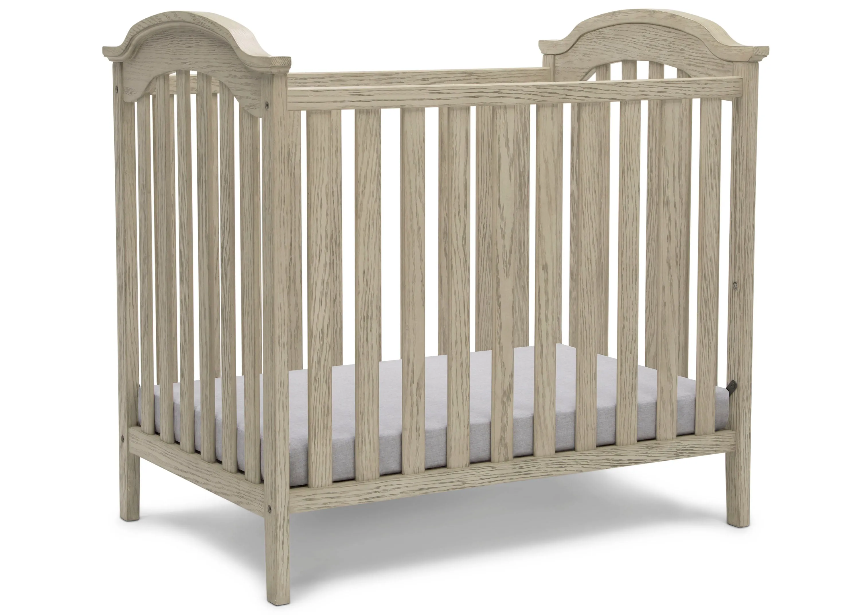 Farmhouse Mini Baby Crib with 2.75-inch Mattress