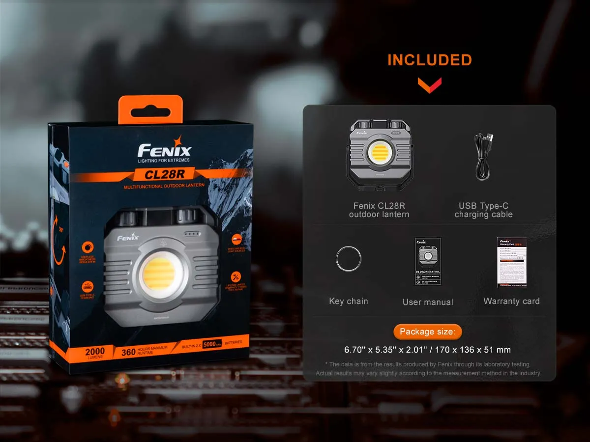 Fenix CL28R Rechargeable Lantern with Color Adjust