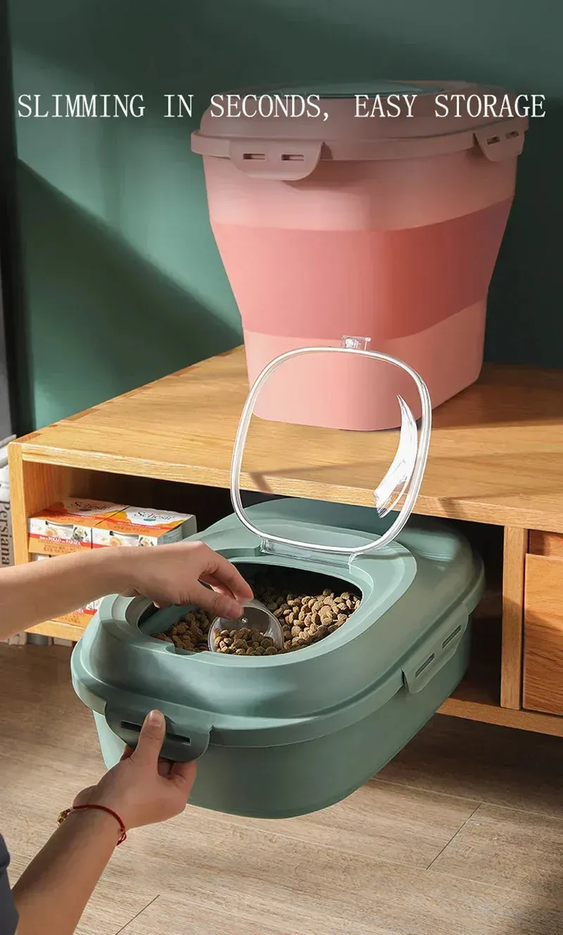 FlexiStore Food Storage Container for Pets and Insect-Proof Foldable