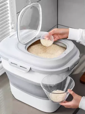 FlexiStore Food Storage Container for Pets and Insect-Proof Foldable