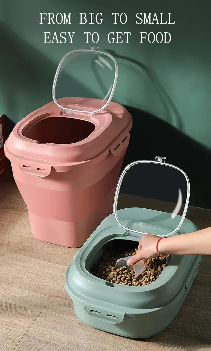 FlexiStore Food Storage Container for Pets and Insect-Proof Foldable
