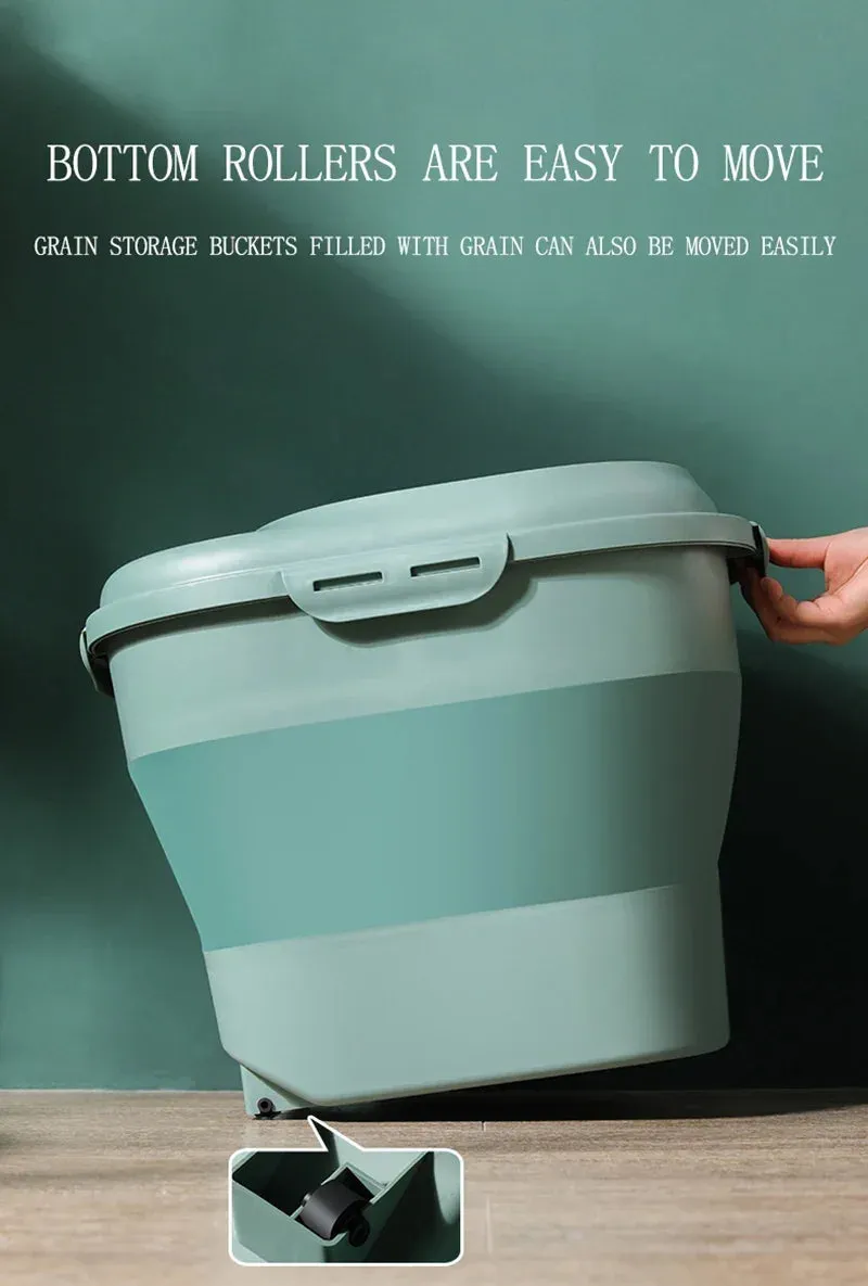 FlexiStore Food Storage Container for Pets and Insect-Proof Foldable