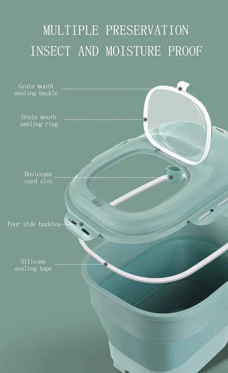 FlexiStore Food Storage Container for Pets and Insect-Proof Foldable