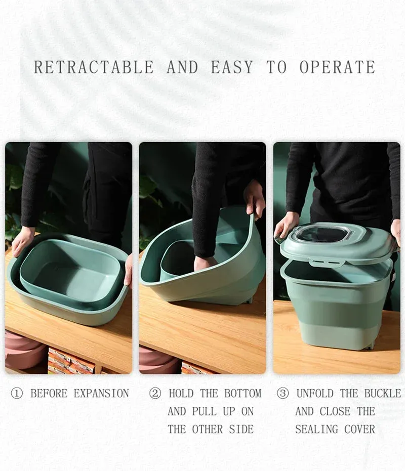 FlexiStore Food Storage Container for Pets and Insect-Proof Foldable