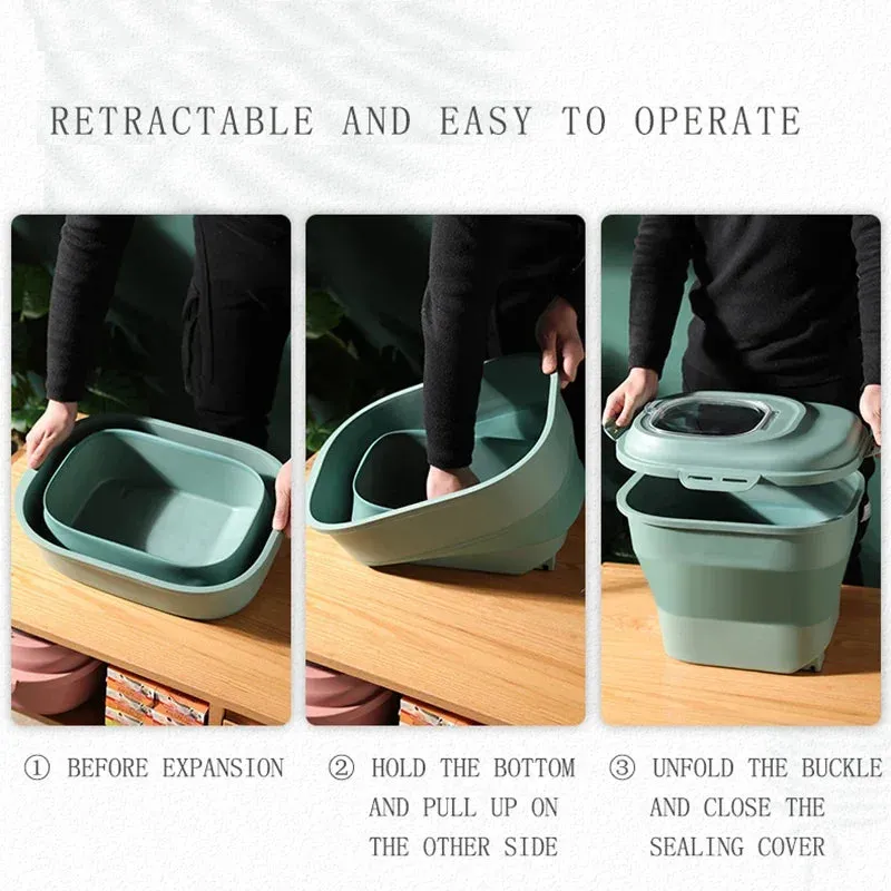 FlexiStore Food Storage Container for Pets and Insect-Proof Foldable