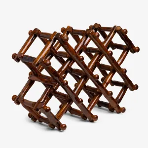 Folding Bamboo Wine Rack