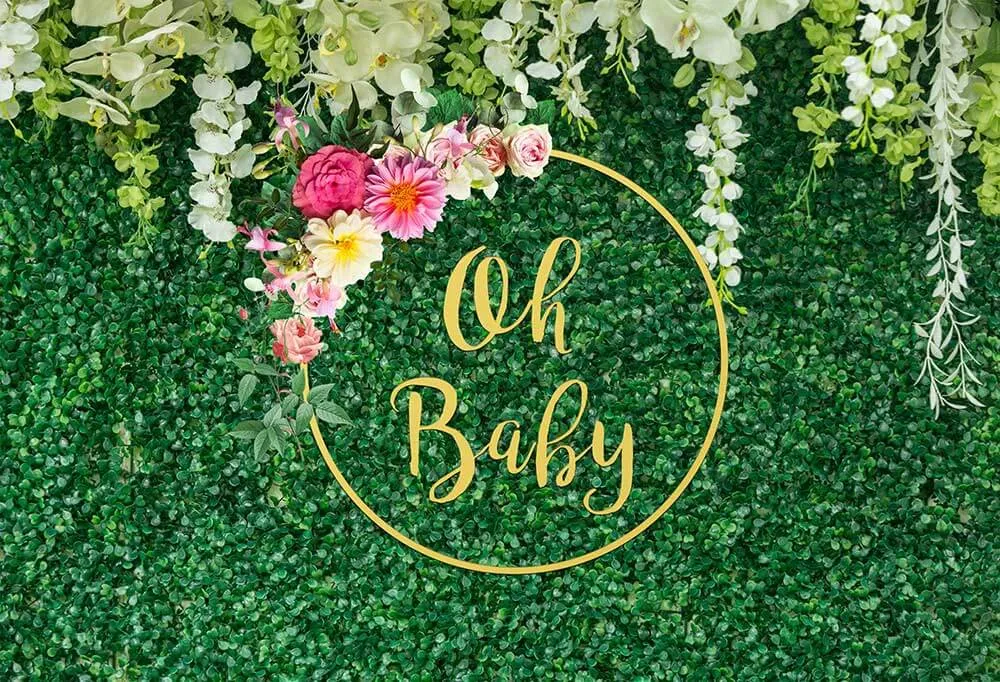 Greenery Baby Shower Backdrop