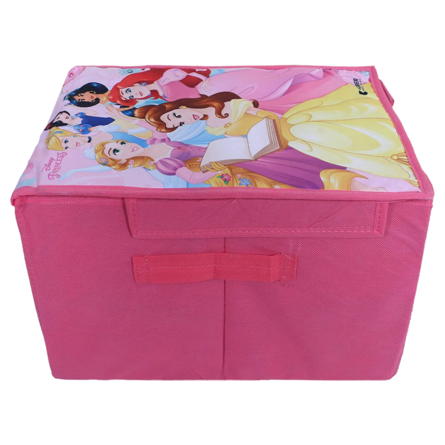 Heart Home Disney Princess Shirt Stacker|Foldable Shirt Stacker for Cloth|Non-Woven Wardrobe Organizer for Home With Lid|Pack of 4 (Pink)