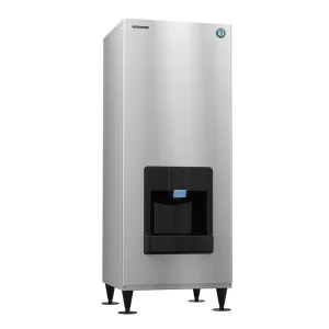 Hoshizaki DKM-500BWJ 30" Serenity 545 lb Floor Model Crescent Ice Dispenser, 200 lb Storage, Bucket Fill, 115v