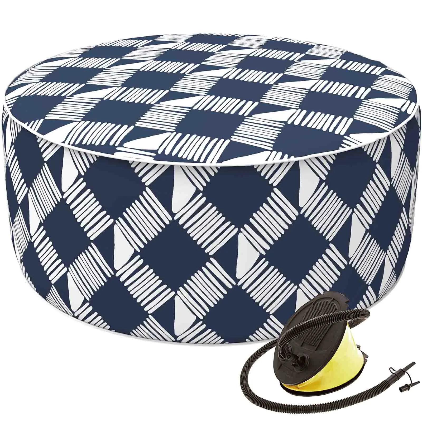 Inflatable Ottoman Knot Navy LVTXIII Outdoor