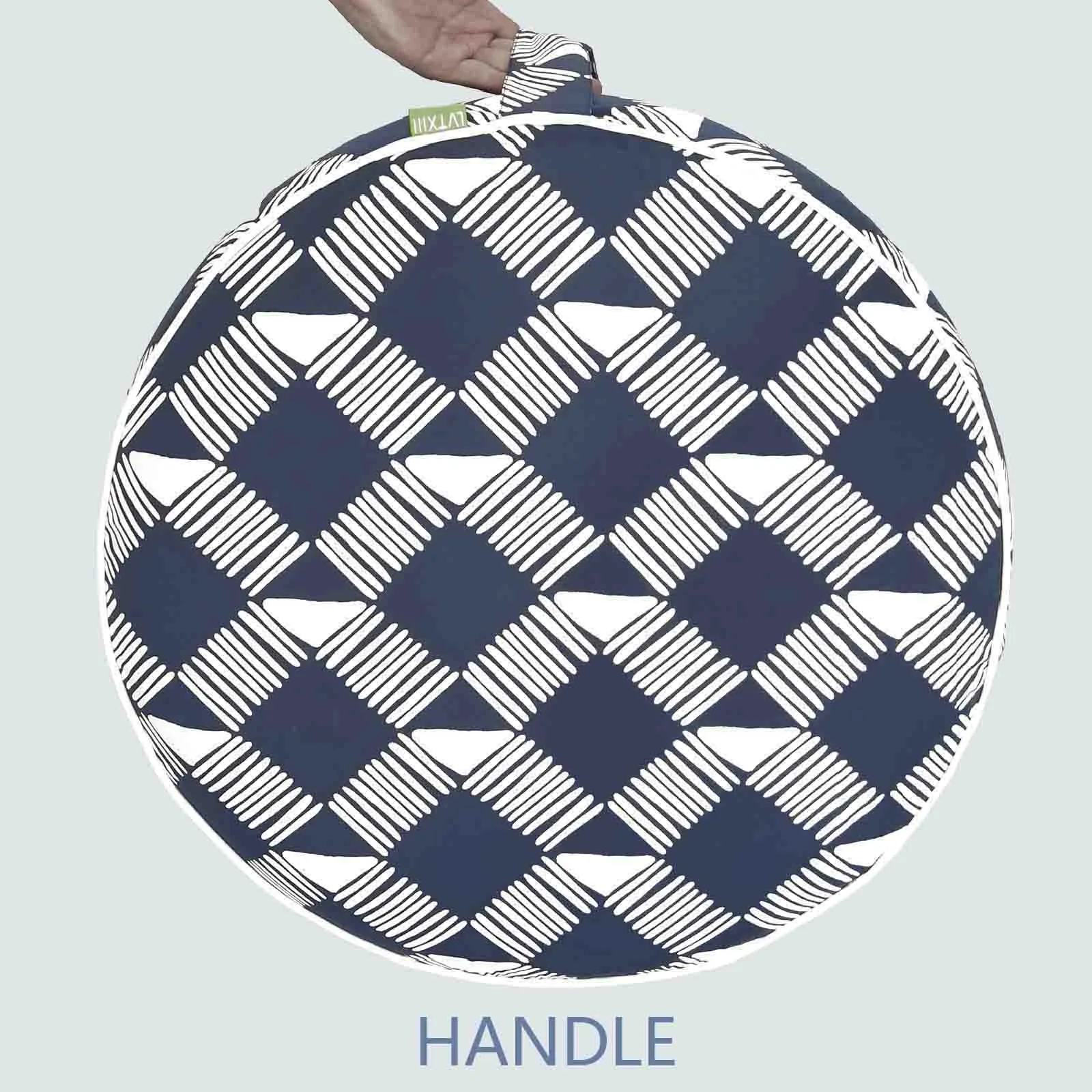 Inflatable Ottoman Knot Navy LVTXIII Outdoor