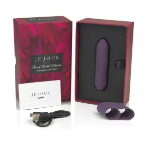 Je Joue Classic Silicone Bullet Rechargeable Vibrator- Teal - Purple