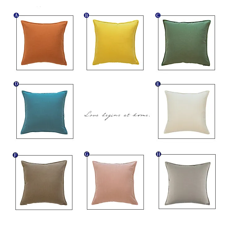 Linen Plain Color Pillow