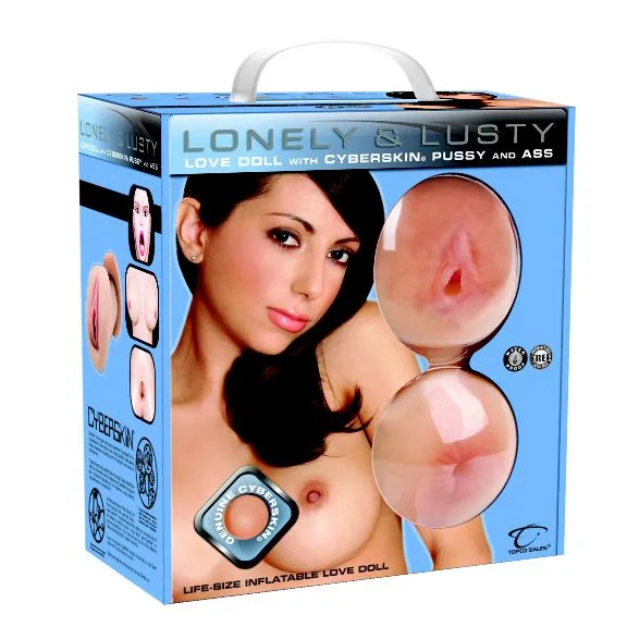 Lonely & Lusty Inflatable Love Doll With Cyberskin Pussy