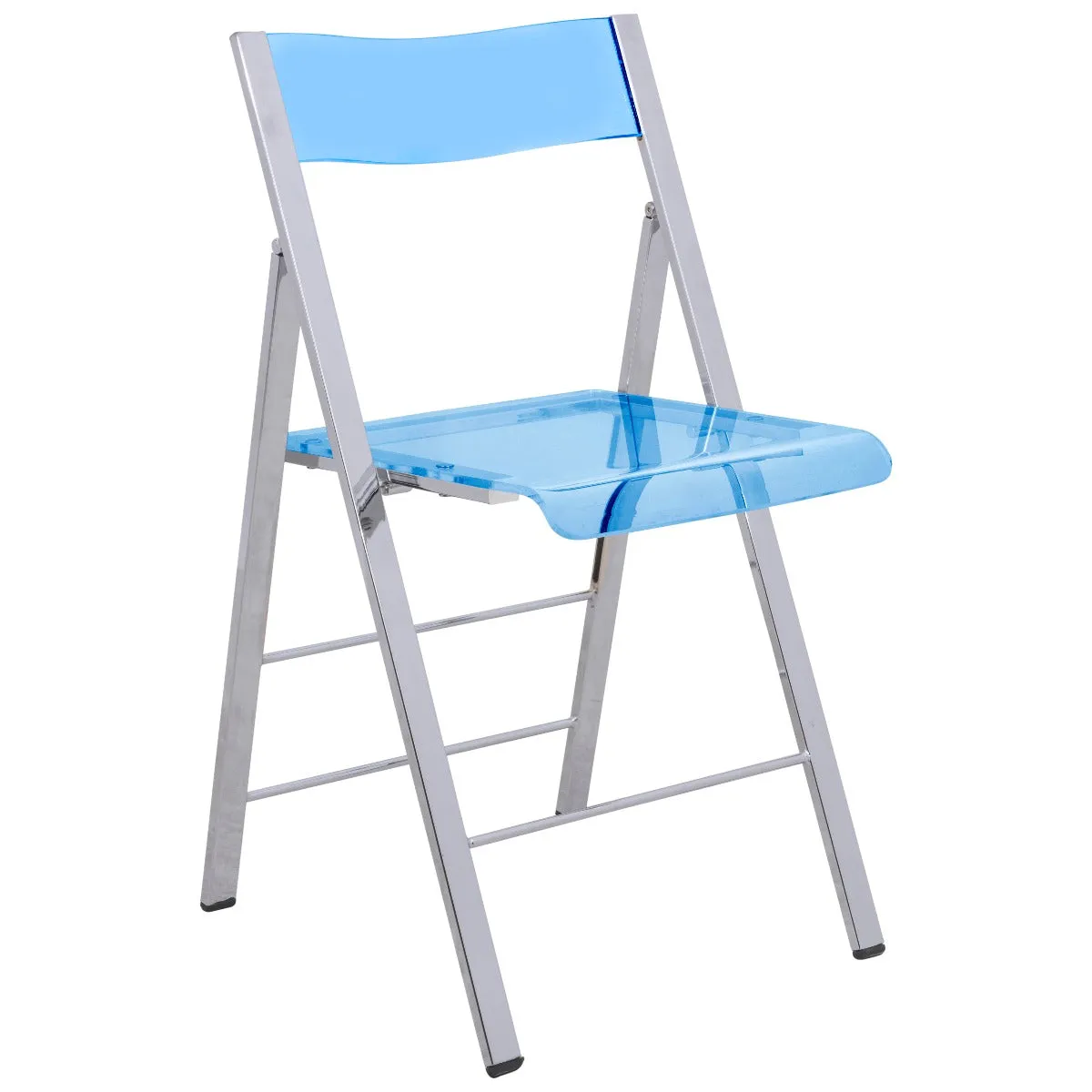 Menno Modern Acrylic Folding Chair Set of 2