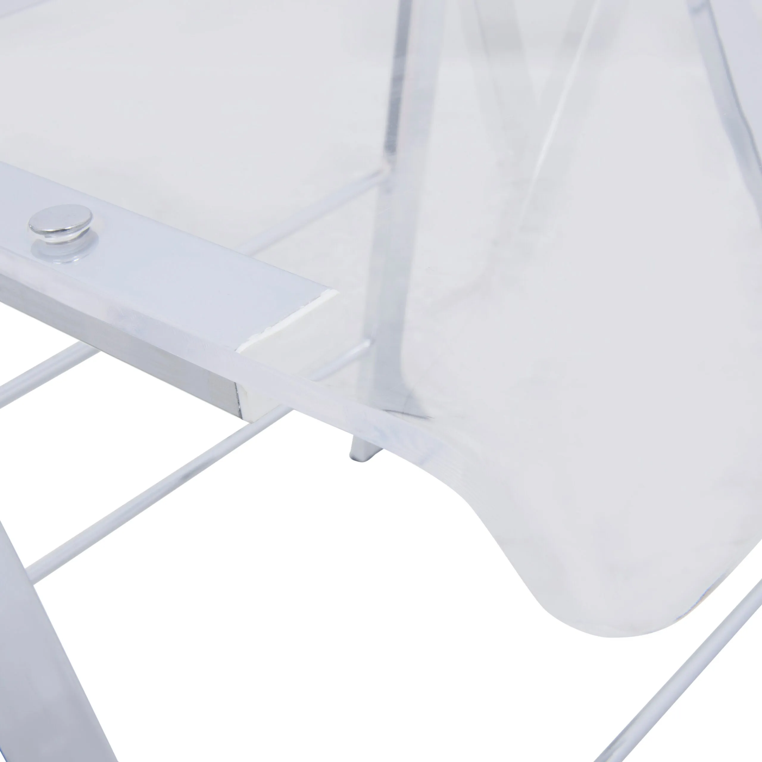 Menno Modern Acrylic Folding Chair Set of 2