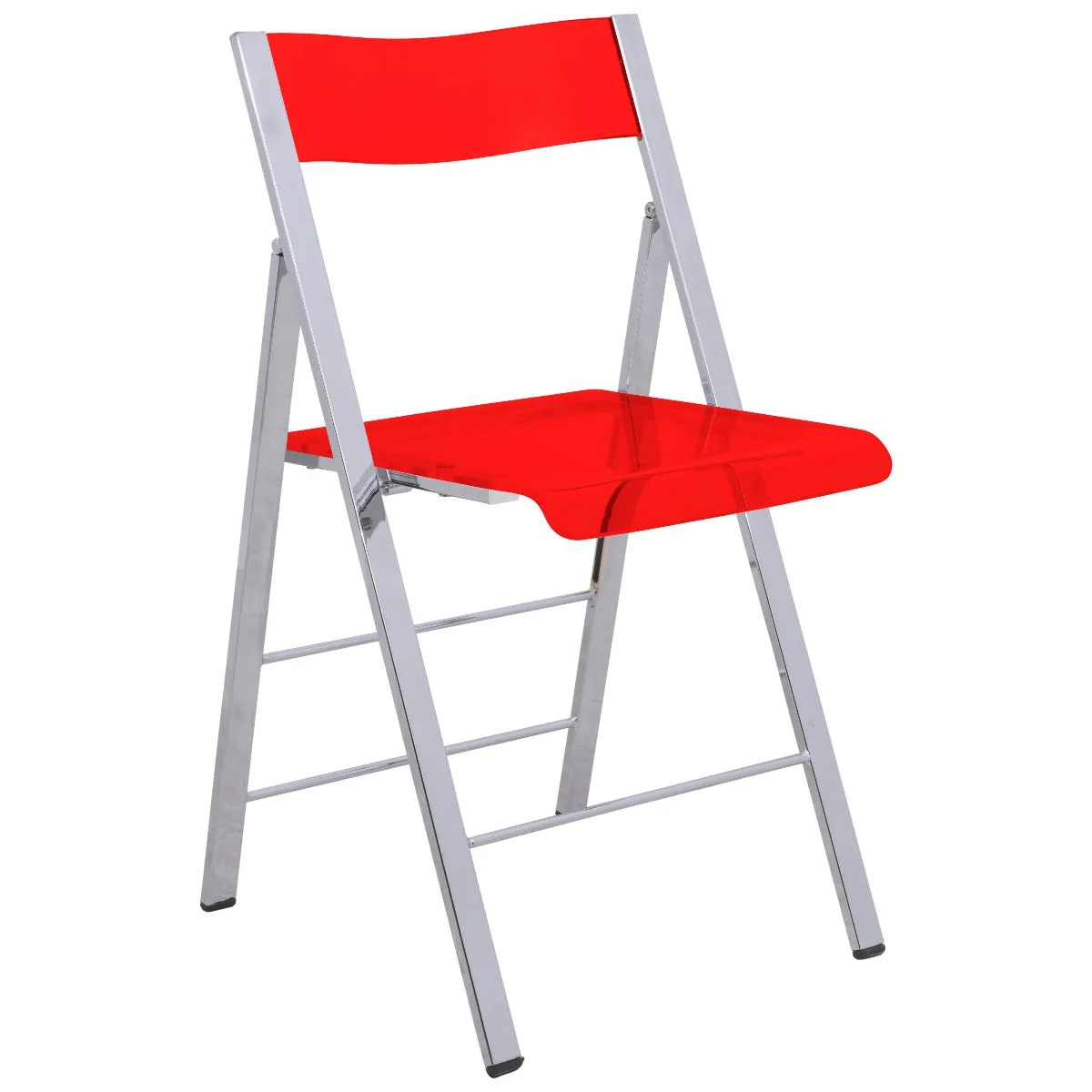Menno Modern Acrylic Folding Chair Set of 2