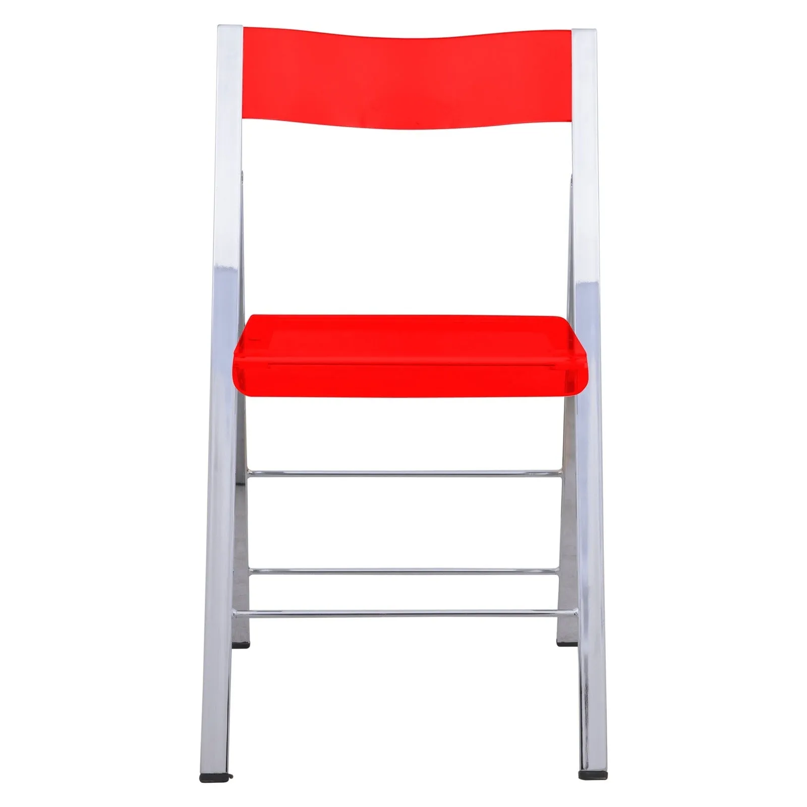 Menno Modern Acrylic Folding Chair Set of 2