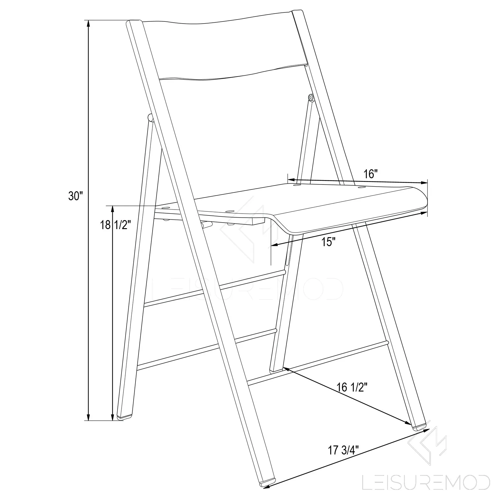 Menno Modern Acrylic Folding Chair Set of 2