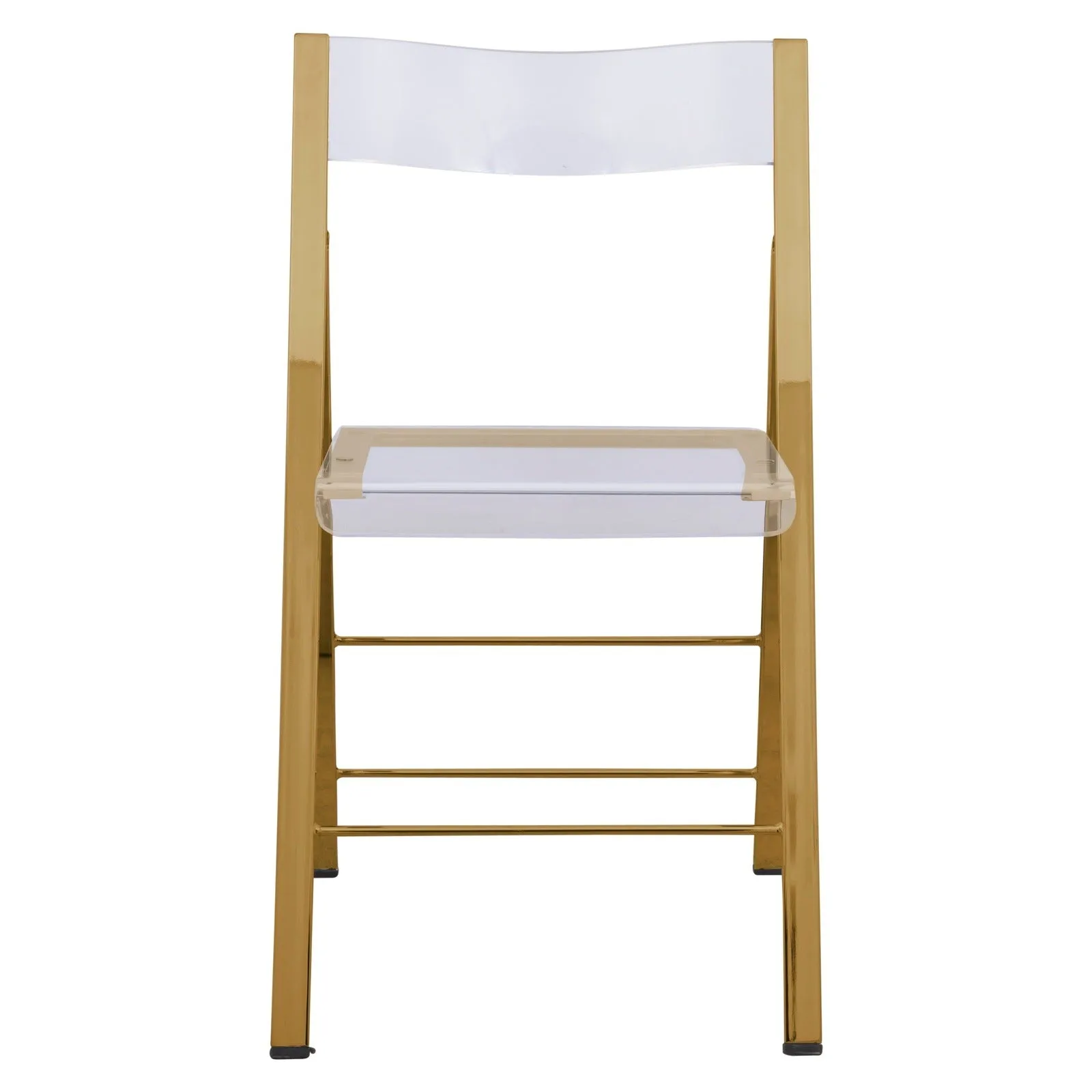 Menno Modern Acrylic Gold Base Folding Chair