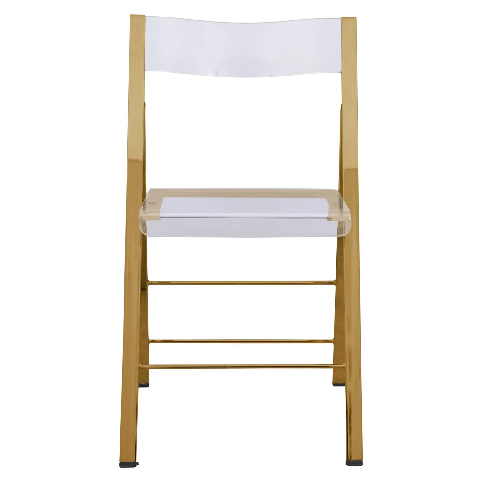 Menno Modern Acrylic Gold Base Folding Chair