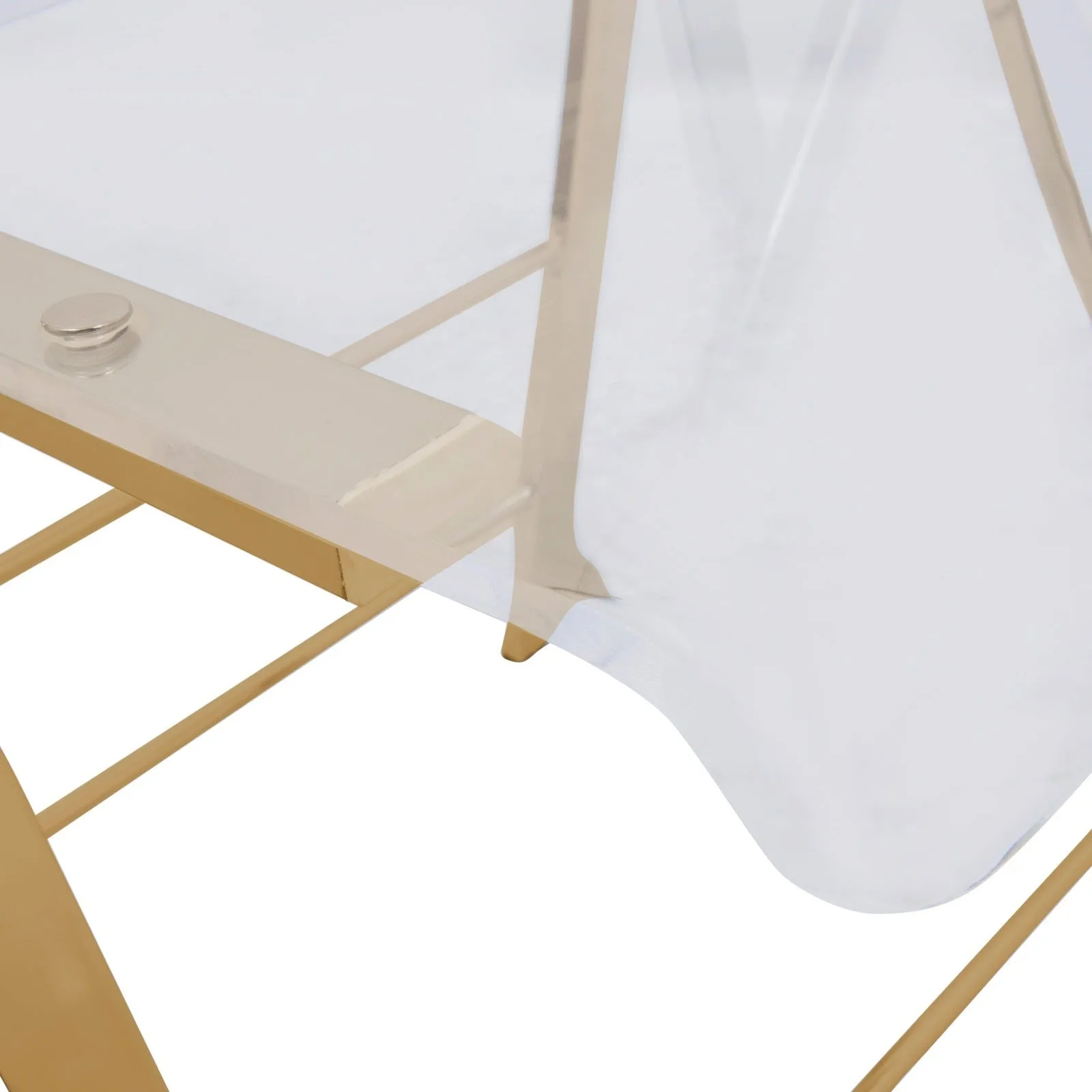 Menno Modern Acrylic Gold Base Folding Chair
