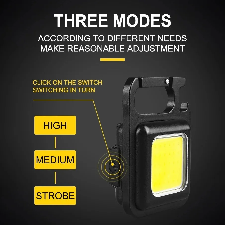 Mini LED WorkLight Portable Pocket FlashLight Keychains USB Rechargeable Outdoor Camping LIGHT Small Light Corkscrew