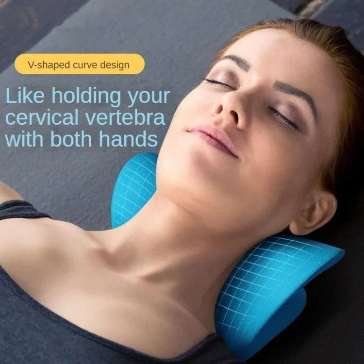 Neck and Shoulder Comfort Traction Pillow - Dual-Sided Cervical Support Device