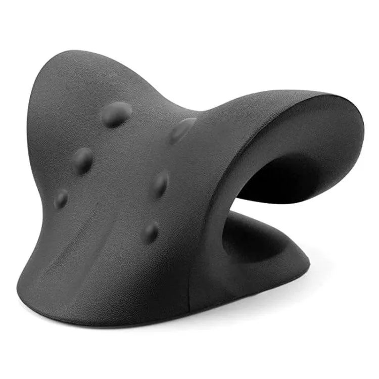Neck and Shoulder Comfort Traction Pillow - Dual-Sided Cervical Support Device