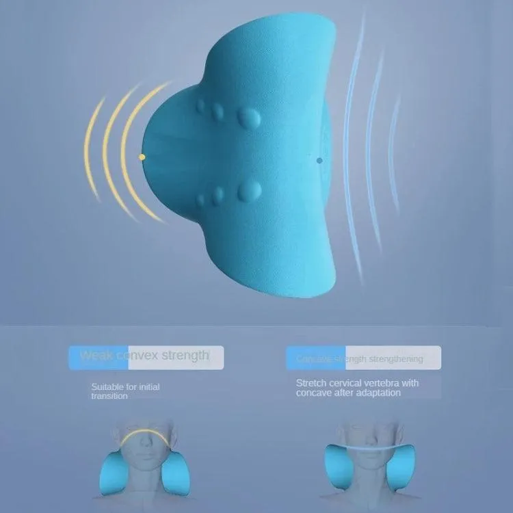 Neck and Shoulder Comfort Traction Pillow - Dual-Sided Cervical Support Device